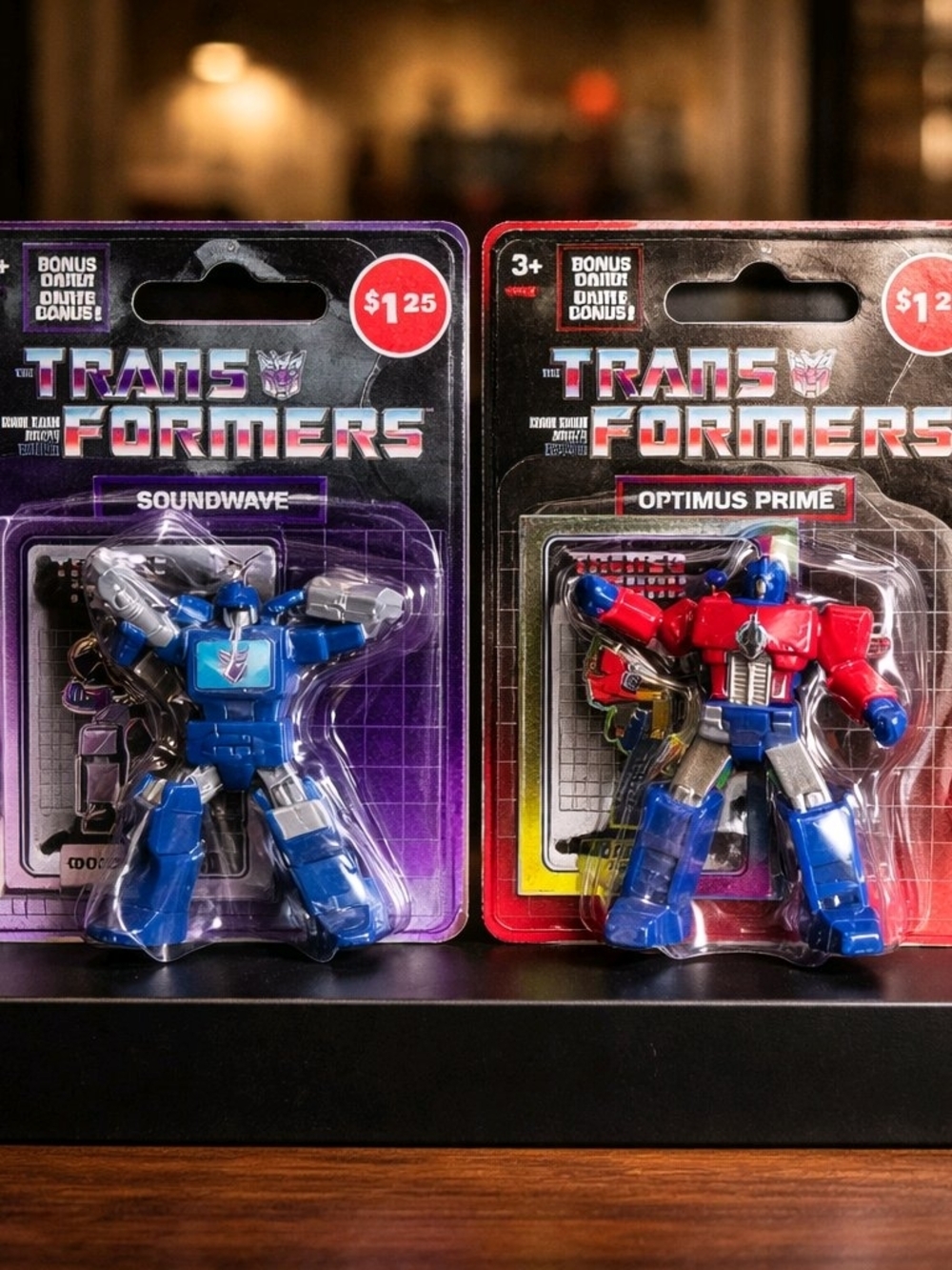 2 Transformers - Soundwave & Optimus Prime Mini Cake Topper 2024 with Sticker